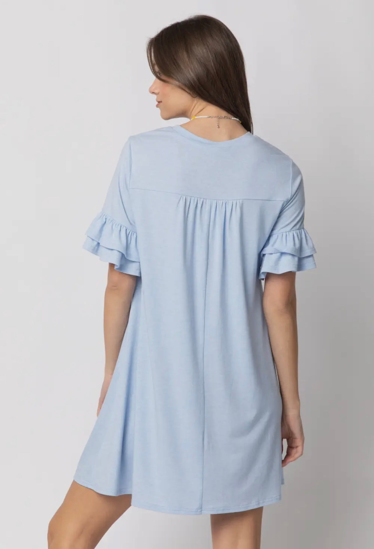 Ruffle Shirt Dress