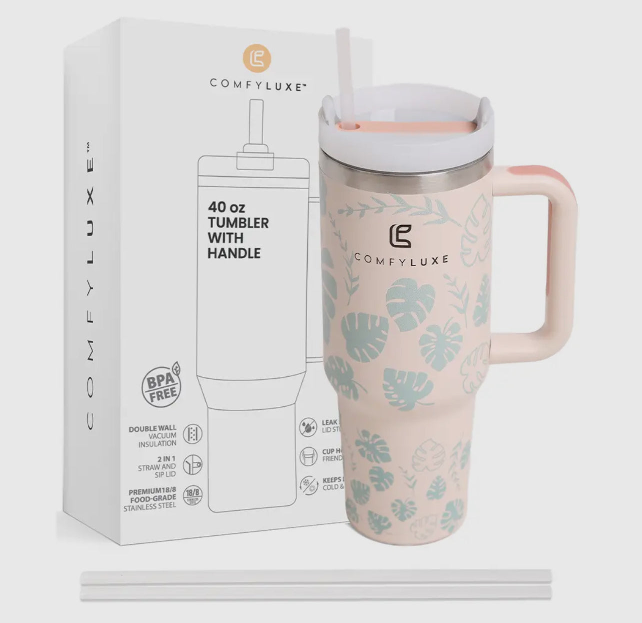Tropical Leaves Tumbler