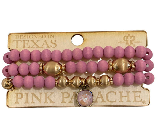 Three Strand Pink Bracelet
