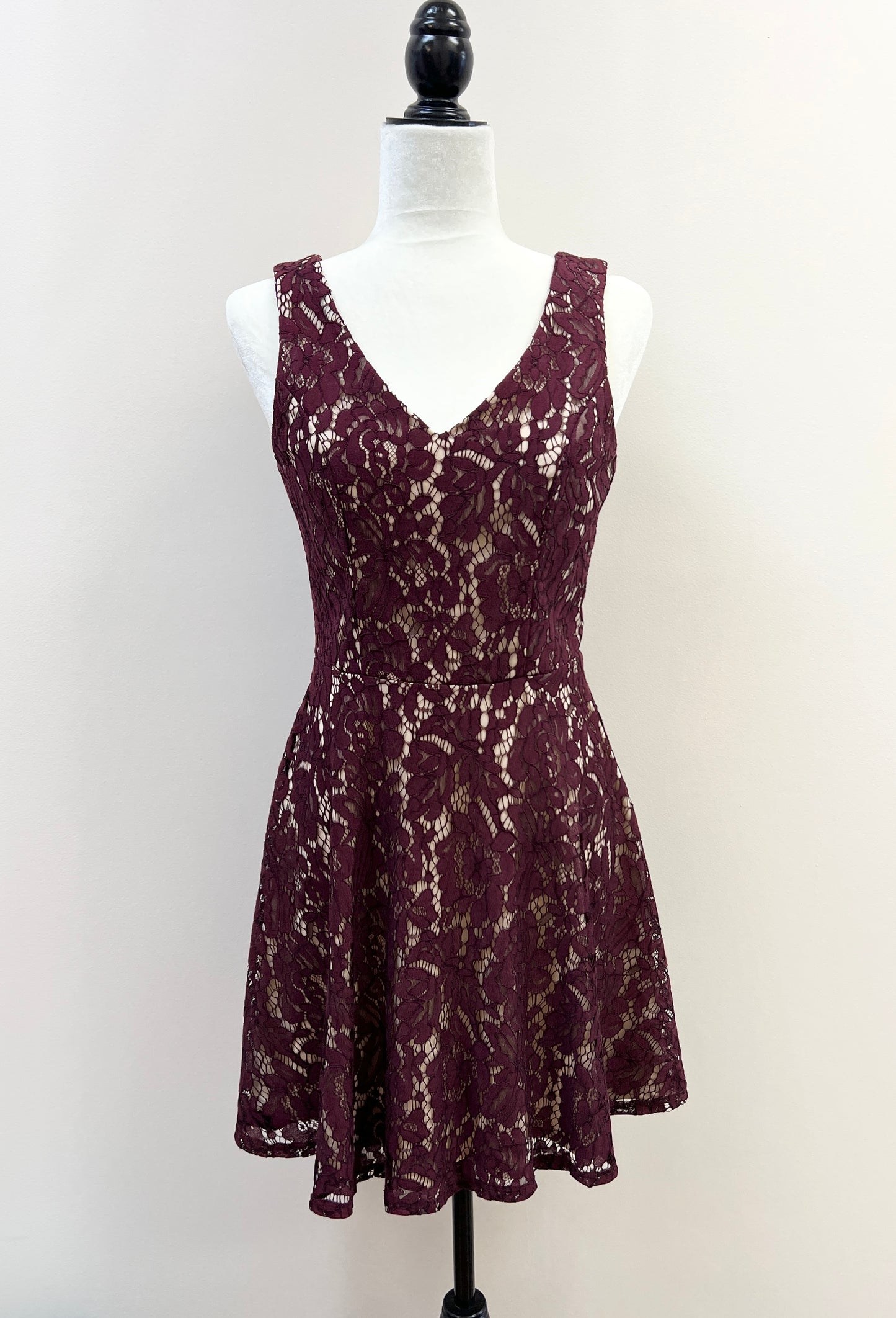 Lacy Maroon Dress