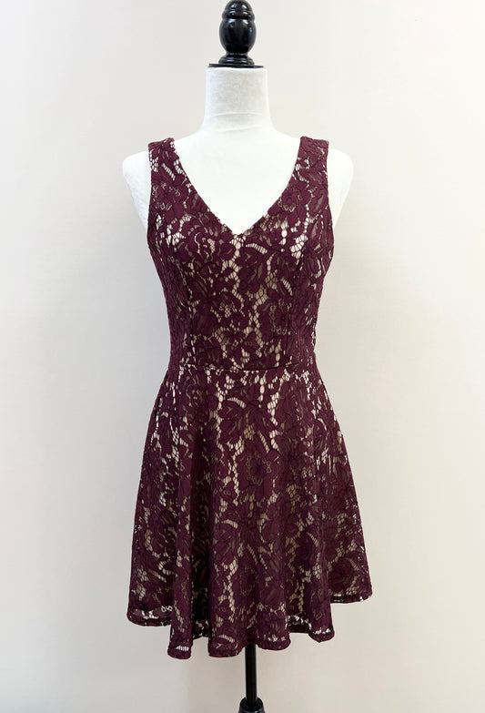 Lacy Burgundy Dress