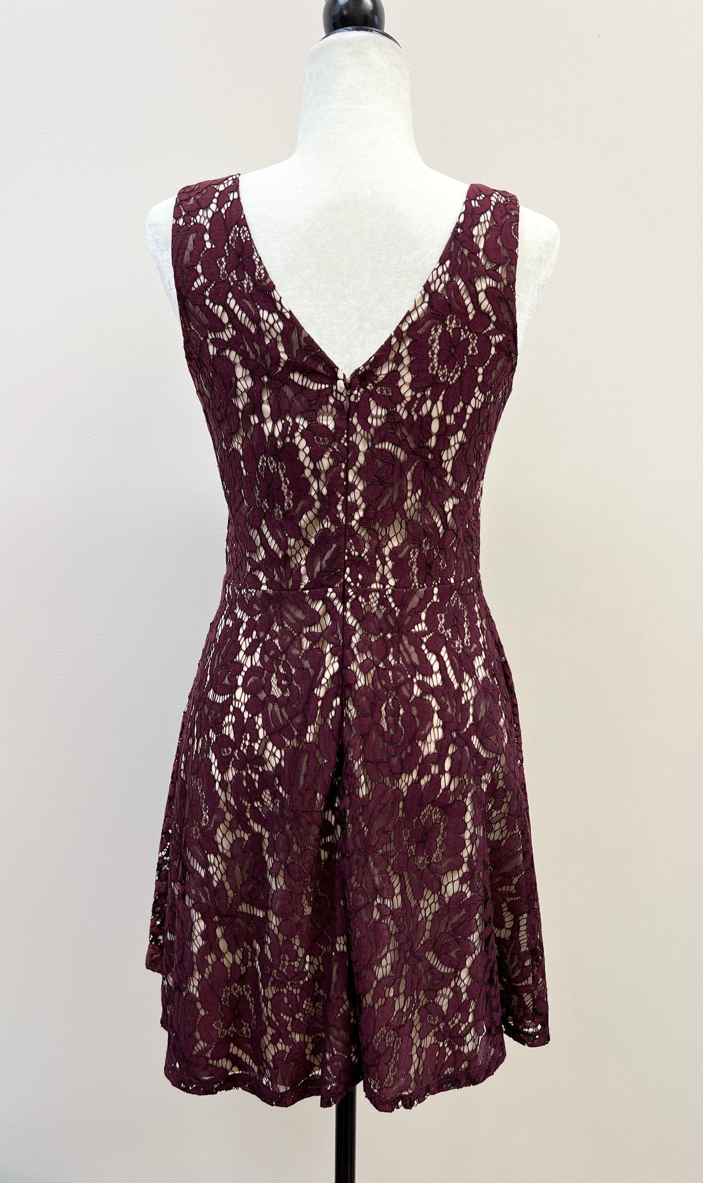 Lacy Maroon Dress
