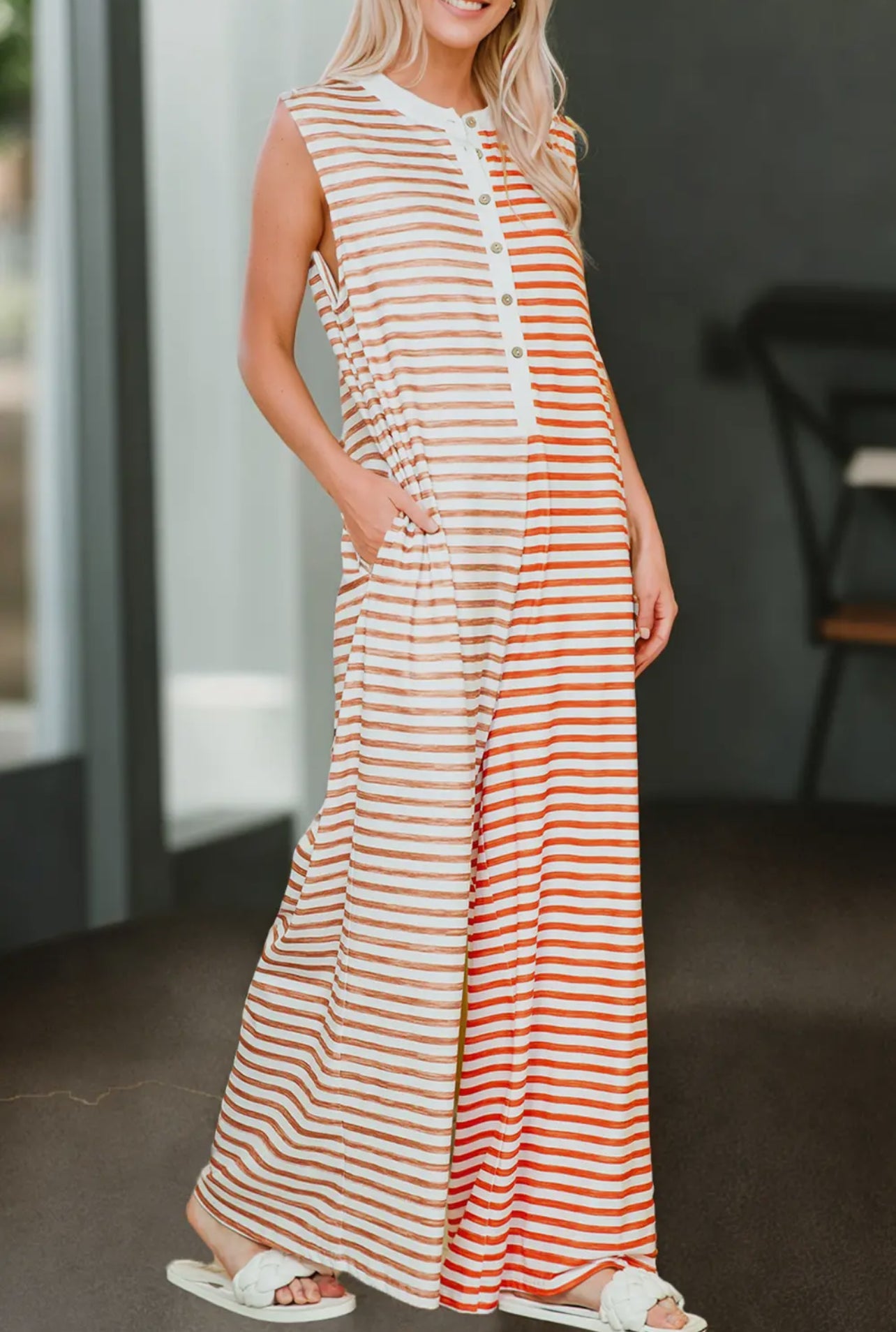 Ollie Striped Jumpsuit