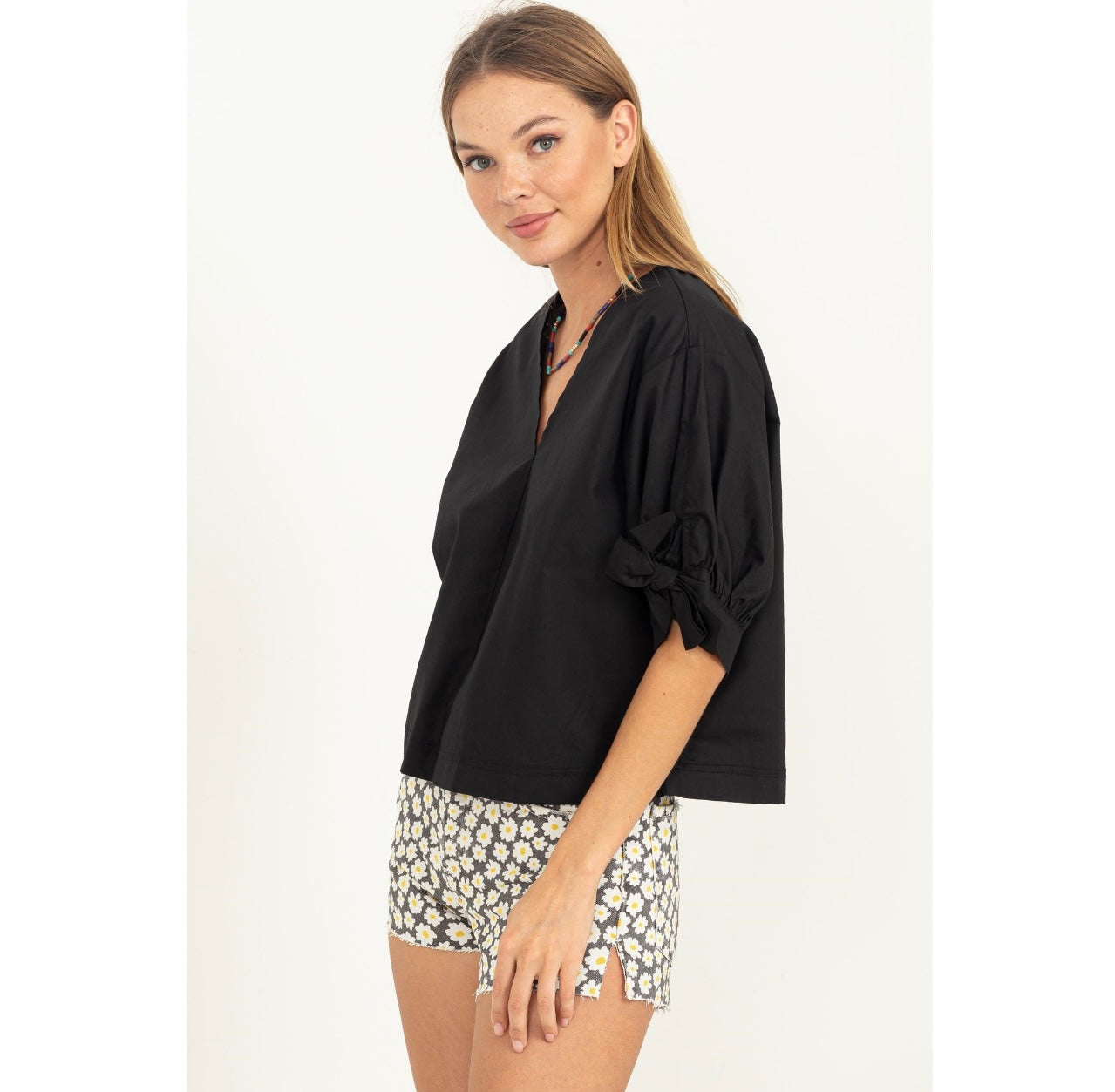 Unforgettable Tie-Detail Short Sleeve Top