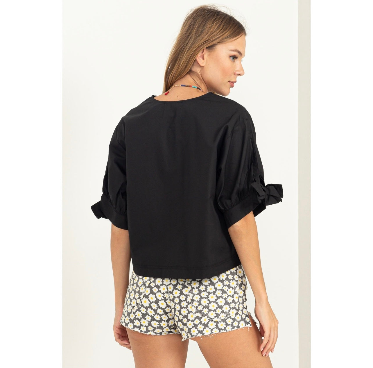 Unforgettable Tie-Detail Short Sleeve Top