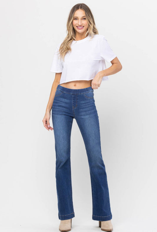 Still the One Mid-Rise Pull on Flare Jeans